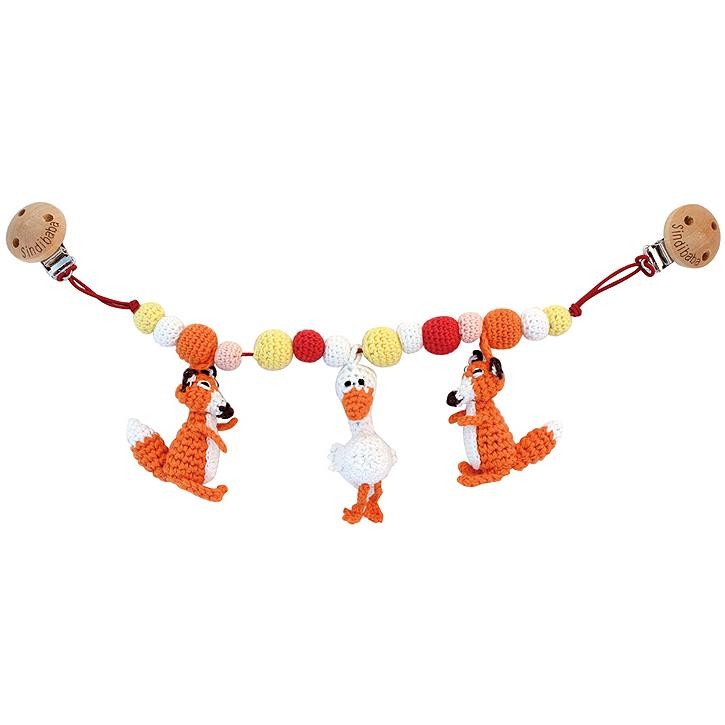Sindibaba Kinderwagenkette mit Fuchs, orange (ca. 50cm)